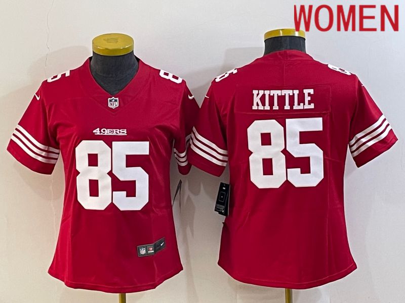 Women San Francisco 49ers #85 Kittle Red New 2022 Nike Limited Vapor Untouchable NFL Jersey